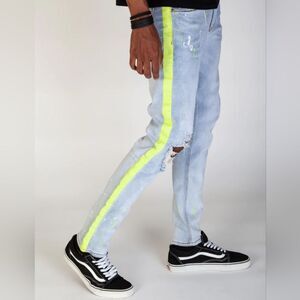 Golden Denim Men's Painted Side Stripe JEANS sz 36